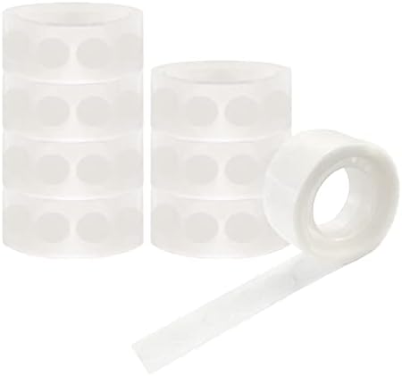 HANWER Balloon Glue Point Dots, 800 PCS Removable Clear Dots Double Sided, Adhesive Dots Tape for Wedding Decoration