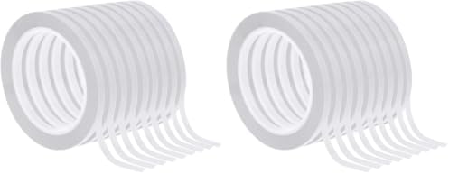 cridoz Double Sided Adhesive Tape, 9 Rolls Double-Side Craft Tape for Card Making, Scrapbooking, DIY Crafts and Office School Stationery Supplies (1/4 Inch, 25 Yards Per Rool) (Pack of 2)
