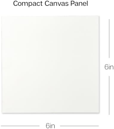 KINGART White Canvas Panel Set – Square, 6x6 Inch, 14-Pack – 100% Cotton, Pre-Primed Gesso Artist Boards for Acrylic, Oil, Sketching, & Mixed Media Painting