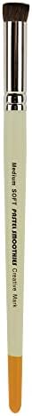 Creative Mark Pastel Smoothies Soft Set of 3 | 3 Pack | 9 Total - Paintbrush for Pastel Blending Bristle & Nylon Hair for Blending on Rough Surfaces Short Handle Lacquered Wood Handles