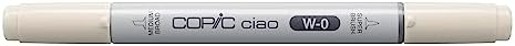 Copic Markers W0 Ciao with Replaceable Nib, Warm Gray, No.0