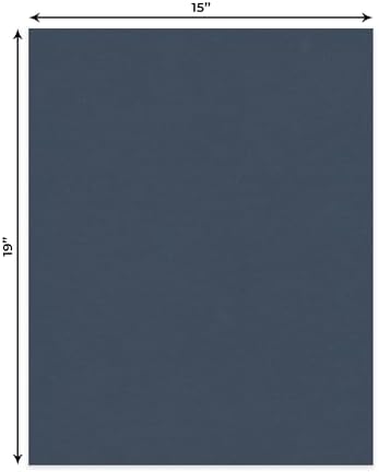 Navy Blue 15x19 Uncut Premium Mat Board - No Opening - 10 Mats