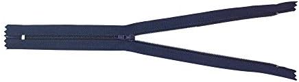 Mandala Crafts 100 PCs Navy Blue Closed-End 4 Inch Nylon Zippers for Sewing