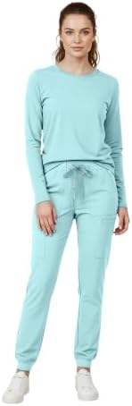Med Couture Luma Jogger Scrub Pants for Women with Rib Knit Waistband