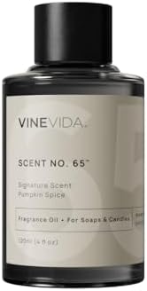 VINEVIDA [4oz] Pumpkin Spice Fragrance Oil for Candle Making and Soap Making - Premium Candle Scents for Soy Candles