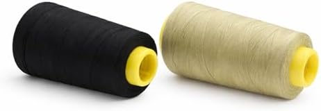 Mandala Crafts Black Beige Mercerized Cotton Thread for Sewing Quilting