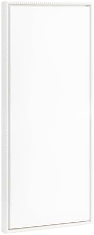 Kate and Laurel Sylvie Blank Framed Canvas Wall Art, 18x40 White Beaded, Vintage Modern Empty Canvas for Paint-Your-Own Art, Ready to Paint Premium Canvas Already Framed