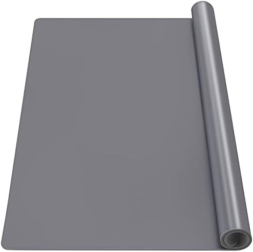 Gartful Silicone Mat Dark Gray 31.5" x 23.6" x 0.07", Large Crafts Sheet, Desk Work Pad, Countertop Protector, Heat Resistant Table Placemat, Resin Casting Molds, Nonstick