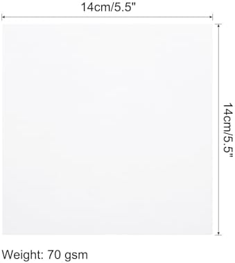 MECCANIXITY 50 Sheet Origami Paper Double Sided White 5.5x5.5 Inch Square Sheet for Art Craft Project, Beginners, Gifts Decor