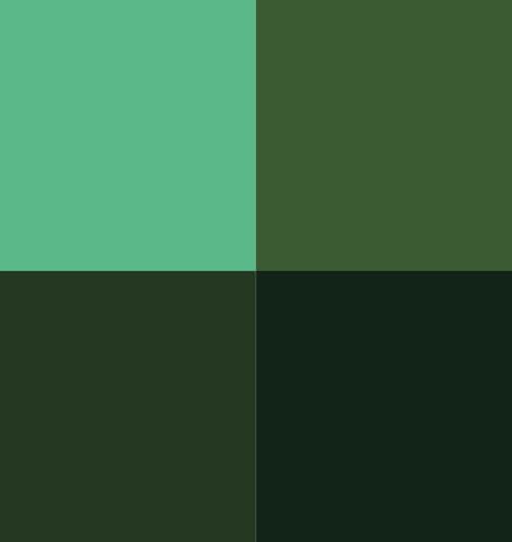 Vallejo - Green Color Set, Game Color, 4 Bottles x 0.6 fl.oz.