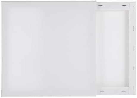 MECCANIXITY 2 Pcs Stretched Canvas for Painting, 10 x 10 Inch Blank Artist Boards 4/5 Inch Profile Cotton Canvas Panels for Beginners Professionals,White