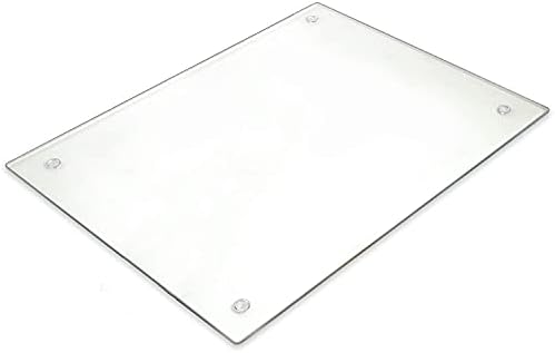Tempered Glass Cutting Board – Long Lasting Clear Glass – Scratch Resistant, Heat Resistant, Shatter Resistant, Dishwasher Safe. 14 X 18 Inch