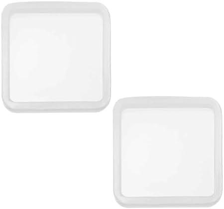 MECCANIXITY 2 Pcs Coaster Silicone Casting Mould, 5x5cm/2x2in Square Shape Epoxy Casting Resin Mould Tools for Resin Coaster Home Decor DIY Craft Handmade Colorful Amber Handicraft