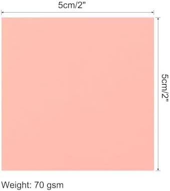 MECCANIXITY 50 Sheet Origami Paper Double Sided Phosphor 2x2 Inch Square Sheet for Art Craft Project, Beginners, Gifts Decor
