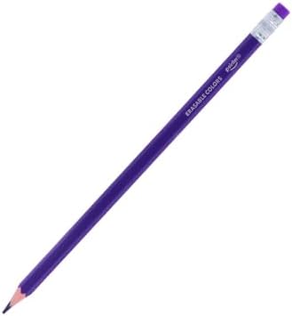Pointer Erasable Colored Pencils – Pack of 12, Hexagonal Body, Soft Erasers, Vibrant Colors – Ideal for School, Art & Craft Projects