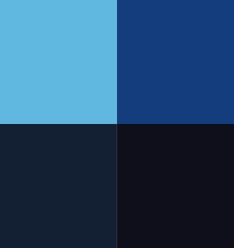 Vallejo - Blue Color Set, Game Color, 4 Bottles x 0.6 fl.oz.