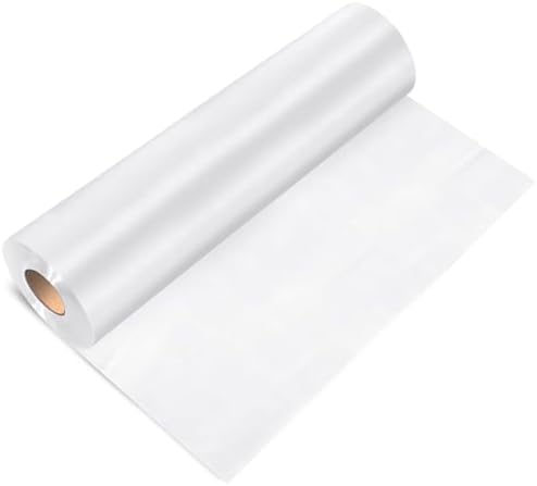 Peryiter 1 Roll Clear Wash Away Water Soluble Embroidery Stabilizer 25μm Topping Film Stabilizer for Embroidery Lightweight Sewing Stabilizers for Hand Sewing Machine(15"X 50 yd)