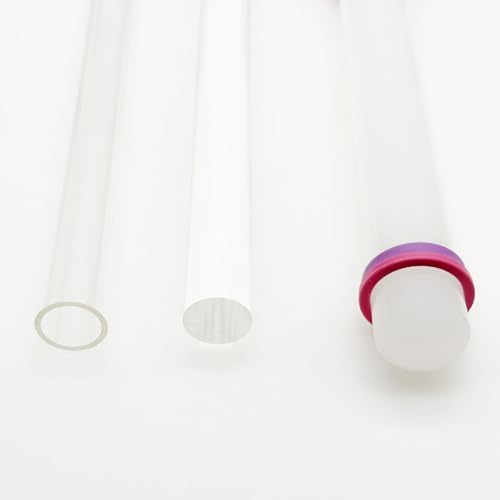 Yayatty 5 PCS Acrylic Clay Roller, Polymer Clay Tools, Plastic Clear Round Tube Roller for DIY Handmade Crafts, Art Supplies