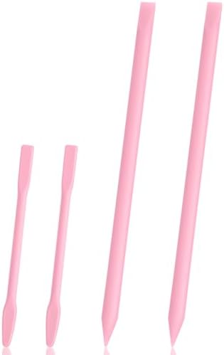 Gartful 4PCS Silicone Stir Sticks Set, 2pcs Stick Rods for Resin, 2pcs Pointed Silicone Mixing Sticks for Resin Mixing, Paint, Making Glitter Tumblers Cups, Arts, Crafts, Facial Mask Stir Rods, Pink