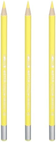 PATIKIL Watercolor Pencils, Lemon Yellow Color Pencil Set Sketch Coloring Drawing Colored Pencils Bulk Artist Drawing Supplies for Adult Coloring Book Blending, 3 Pcs