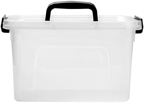 6 Quart Clear Storage Latch Box/Bins, 6-Pack Plastic Container with Latches and Lid