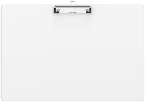 Extra Large 11x17 Clipboards, Plastic White Drawing Boards, Horizontal Clip Board, Landscape Layout. Suitable for Watercolor, Sketching, Painting. Art & Drafting Supply