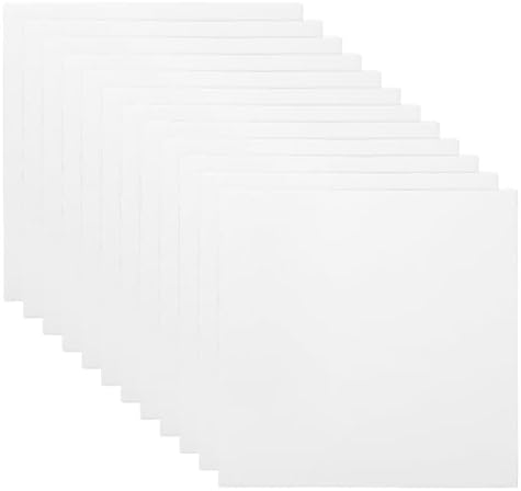 PATIKIL 7x7 Canvas Boards for Painting, 12Pack Cotton Square, White