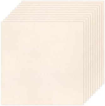 10 PCS Beige Natural Cotton Embroidery Fabric Cloth (9.8 × 9.8 Inch)