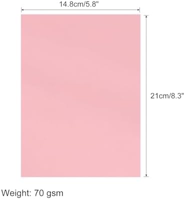 MECCANIXITY 50 Sheet Origami Paper Double Sided Light Pink 8.3 x 5.8 Inch Square Sheet for Art Craft Project, Beginners, Gifts Decor