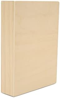 Painting Panels 5x7 x 1-1/2-inch, Pack of 4 Blank Wooden Signs for Crafts, Rectangular Wood Cradled Panels for Home Decor, by Woodpeckers
