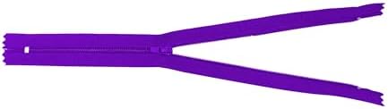Mandala Crafts 100 PCs Purple Closed-End 4 Inches Nylon Zippers for Sewing