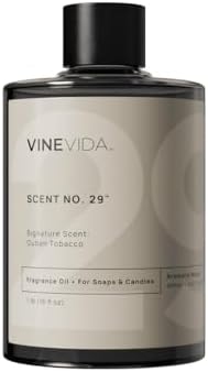 VINEVIDA [16oz] Cuban Tobacco Fragrance Oil for Candle Making Scents Soap, Perfume Oils, Soy Candles, Beard, Home, Cologne Men, Reed Diffusers, Car Freshies, Lotion, ARTS-FOBP-CUBA-TOBB-16