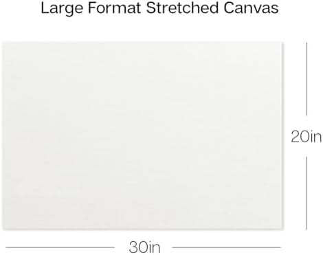 KINGART 852-2 Stretched White Canvas for Painting, 20 x 30 Inch, Pack of 2