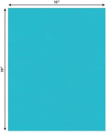 Aquamarine Blue 15x19 Uncut Premium Mat Board - No Opening - 10 Mats