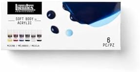 Liquitex Soft Body Acrylic Paint, 6 x 22ml (0.74-oz), Mixing Set