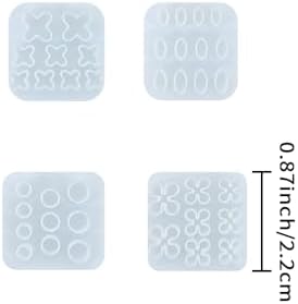 Xaekicr 4PCS Polymer Clay Molds for Flower Earrings – Silicone Clay Cutters for DIY Floral Jewelry Making, Clay Tools for Polymer Clay Earring Craft