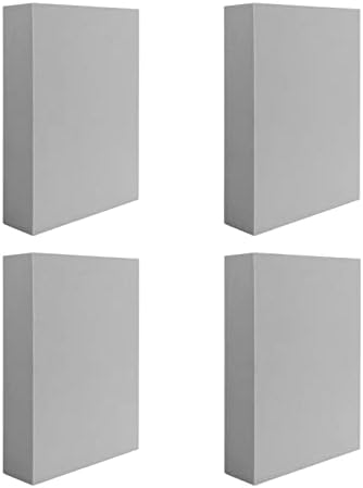 BAOFALI 4 Pcs Stamping Foam Grey Moldable Foam Stamps Plastic Dry Foam Stamp Pad Cut and Dry Foam Stamping Foam Block for Sculpture, Modeling, DIY Arts and Handicrafts Projects