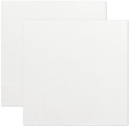 KINGART 847-2 Stretched White Canvas for Painting, 48 x 48 Inch, Pack of 2