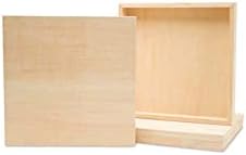 Small Square Wood Canvas 5 x 5 x 1-1/2 inch, Pack of 2 Unfinished Wood Frames, Blank Wooden Signs for Crafts & Home Decor, by Woodpeckers