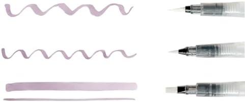 Zebra Pen Water Brush, Watercolor Flexible Nylon Brush Tip Pen, 0.6mm, 3-Pk
