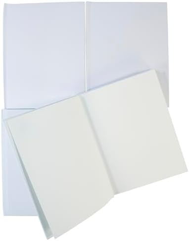 Sax Blanc 28 Page Hard Cover Sketch Books - 6 1/2 x 8 1/4 inches - Pack of 4 - White