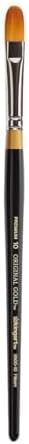 KINGART Premium Original Gold 9500-10 Filbert Series Artist Brush, Golden Taklon Synthetic Hair, Short Handle, for Acrylic, Watercolor, Oil and Gouache Painting, Size 10