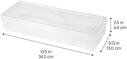 IRIS USA Clear Cases |Made in USA| Plastic Box Organizers (10-Pack)- Large