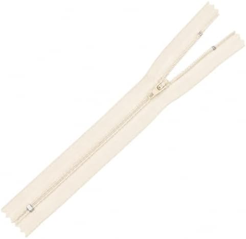 Mandala Crafts 100 PCs Cream Closed-End 4 Inches Nylon Zippers for Sewing