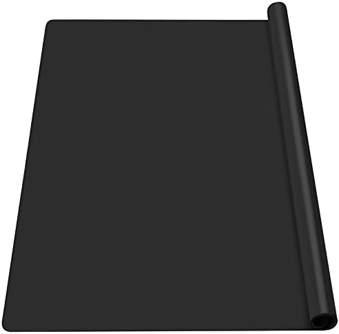 Gartful Extra Large Silicone Mat for Craft, 25.2" x 17.7" Silicone Craft Sheet Jewelry Casting Mold, Countertop Mat, Nonskid Counter Table Protector, Multipurpose Mat, Placemat, Black