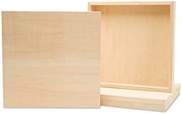 Square Wood Canvas 12 x 12 x 1-1/2-inch, Unfinished Wooden Panels for Painting 12 x 12 for Gesso Wood Panel Art, by Woodpeckers