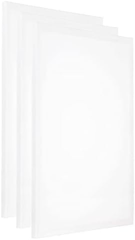 PATIKIL Paint Canvases Panel for Painting, 3 Pack 16x24 Inch Rectangle Wood Frame Stretched Blank Art Board Panels for Acrylic, Oil, Tempera Painting, White