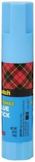 Scotch Removable Restickable Glue Stick, .49oz, Repositionable Stick, 4 Pack