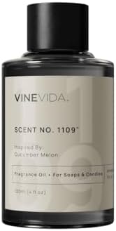 VINEVIDA [4oz] Cucumber Melon Fragrance Oil for Candle Making and Soap Making - Premium Candle Scents for Soy Candles