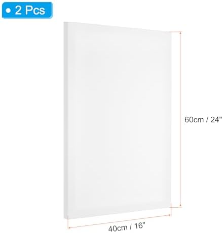 PATIKIL Stretched Canvas, 2 Pcs 24" x 16" Rectangle Canvas for Painting Blank Primed Canvas Cotton Canvas Panels for Acrylics Oil Watercolor Paints, White